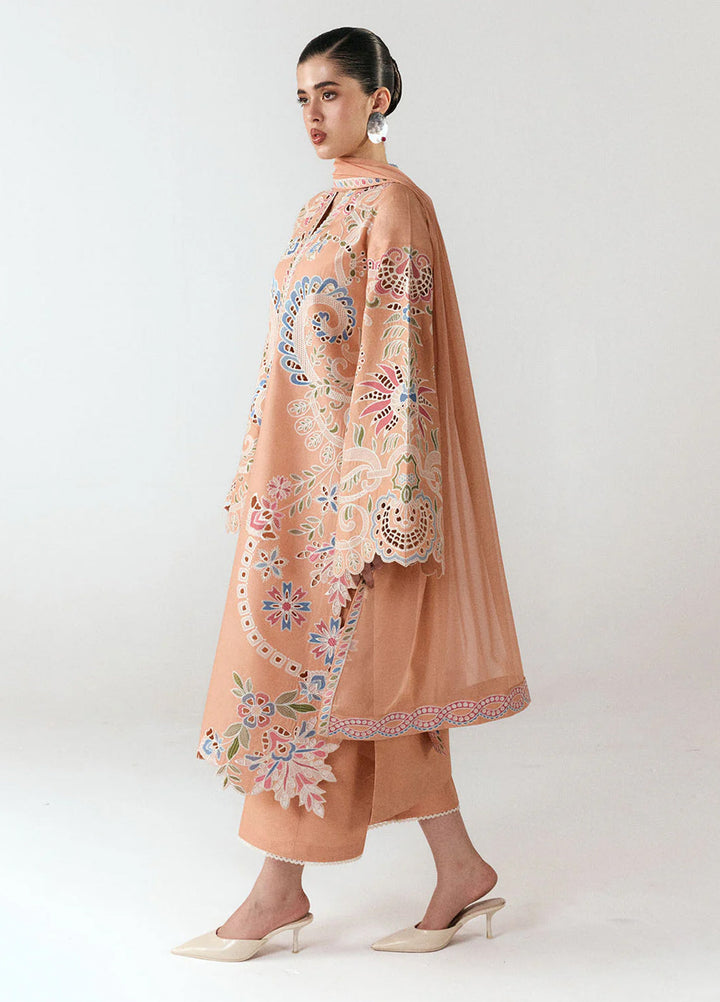 Jugnu by Hussain Rehar Unstitched Embroidered Cotton 3 Piece Suit HR26UCJ Nila JUG-LD D#1283 - Eid Collection