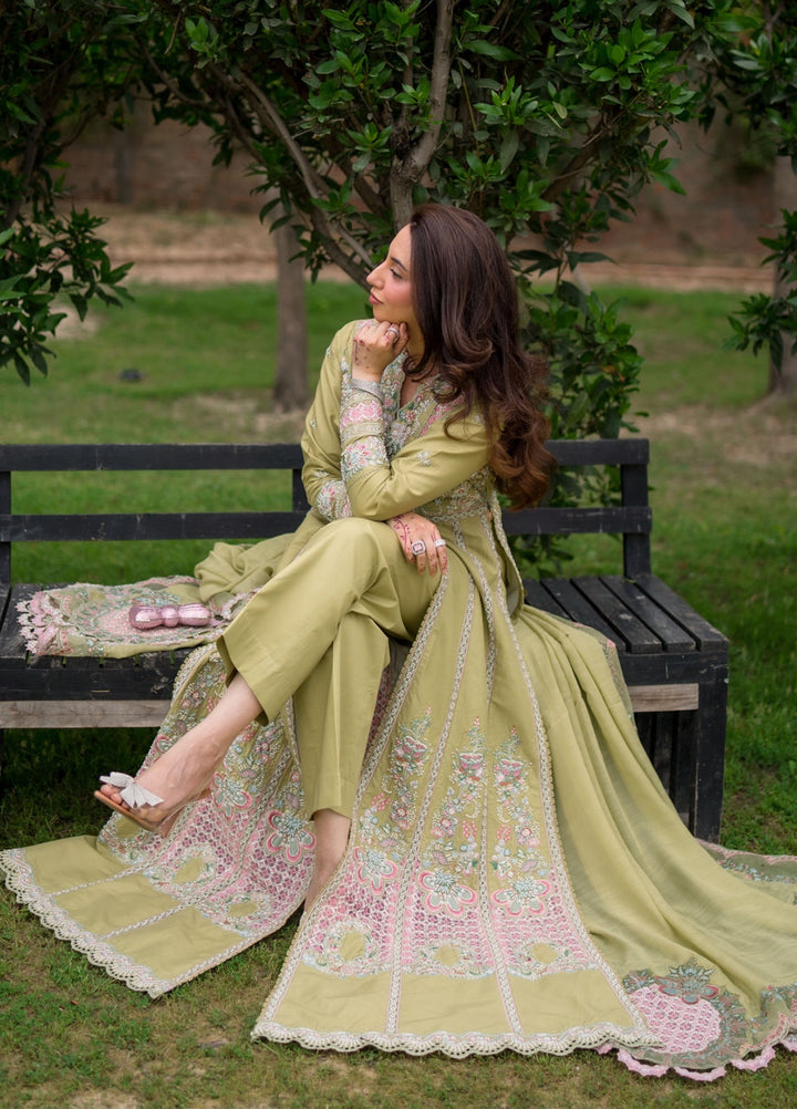 Aura of Flora by Zarizaa Unstitched Embroidered Lawn 3 Piece Suit MOSS Lawn Collection