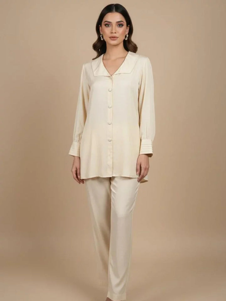 Salitex Women Solids Silk 2 Piece Suit WP7L2PBC051 - Summer Collection