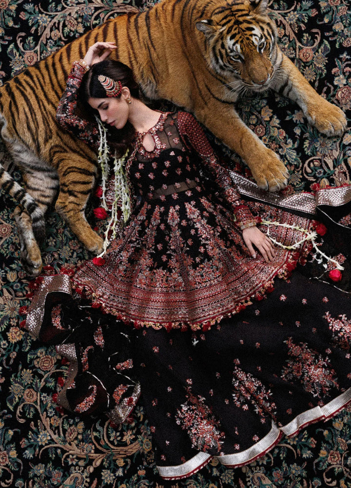 Hussain Rehar Unstitched Embroidered Chiffon 3 Piece Suit HR26UW D-835 Siyara - Wedding Collection