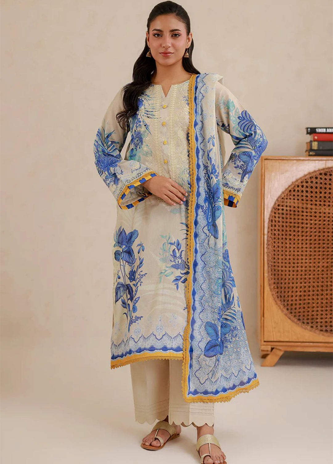 Zellbury Unstitched Printed Lawn 3 Piece Suit ZB26UC WUS26E30705 - Casual Collection
