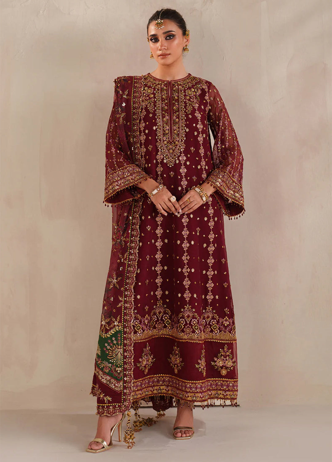 Chantelle by Baroque Unstitched Embroidered Chiffon 3 Piece Suit BQ26UCF UF-4367 - Festive Collection