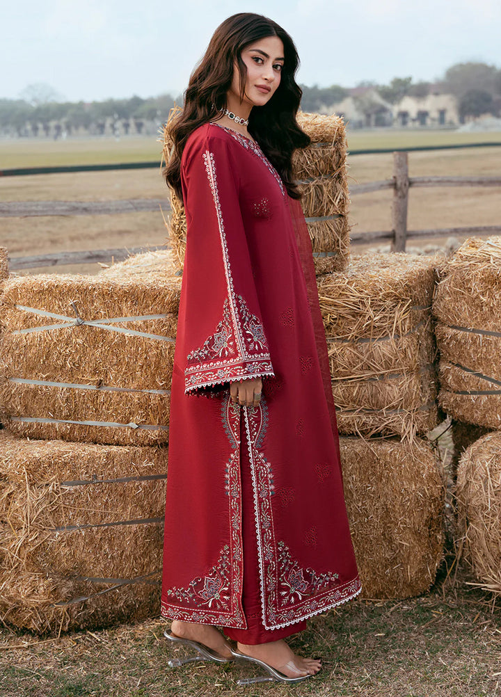 Mahveen by Izel Unstitched Embroidered Lawn 3 Piece Suit Bahaar - Eid Collection