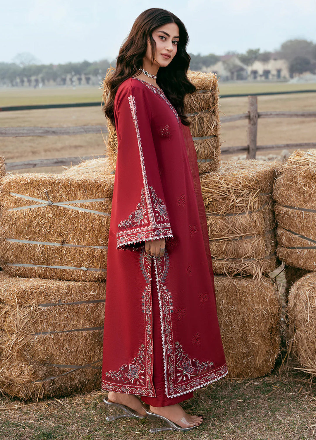 Mahveen by Izel Unstitched Embroidered Lawn 3 Piece Suit Bahaar - Eid Collection