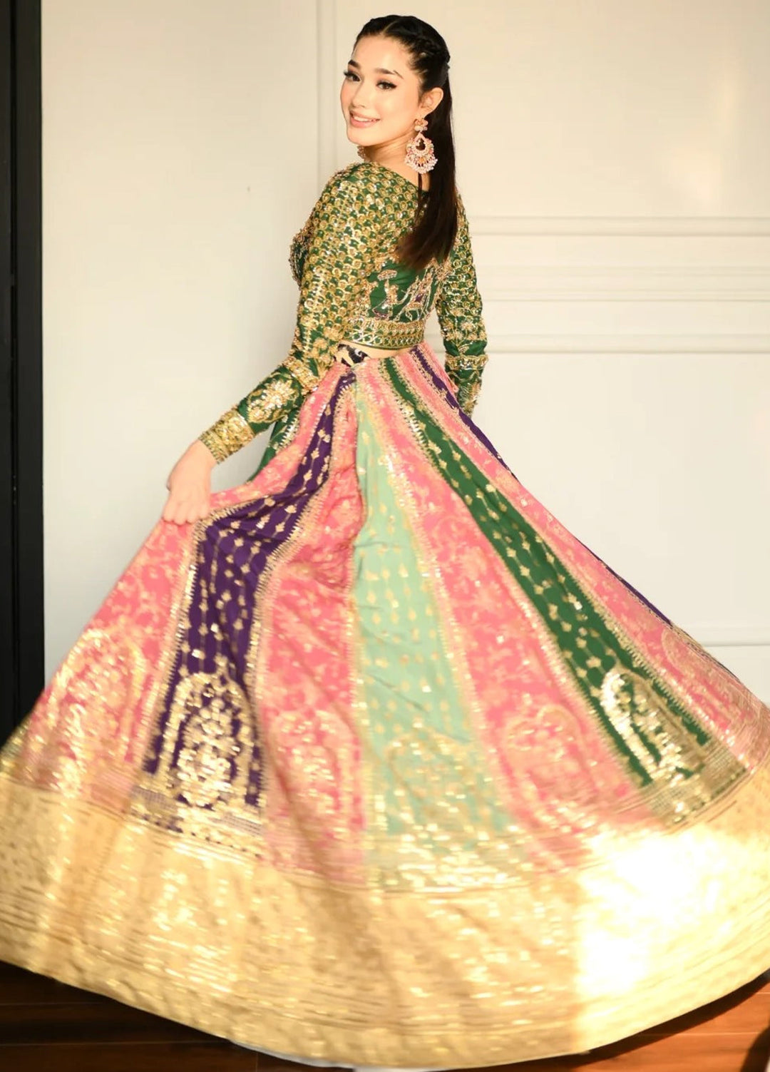 Jhil Mil by Maria Osama Khan Embroidered Raw Silk Suits Unstitched 3 Piece MOK25JM Rangrez - Wedding Collection
