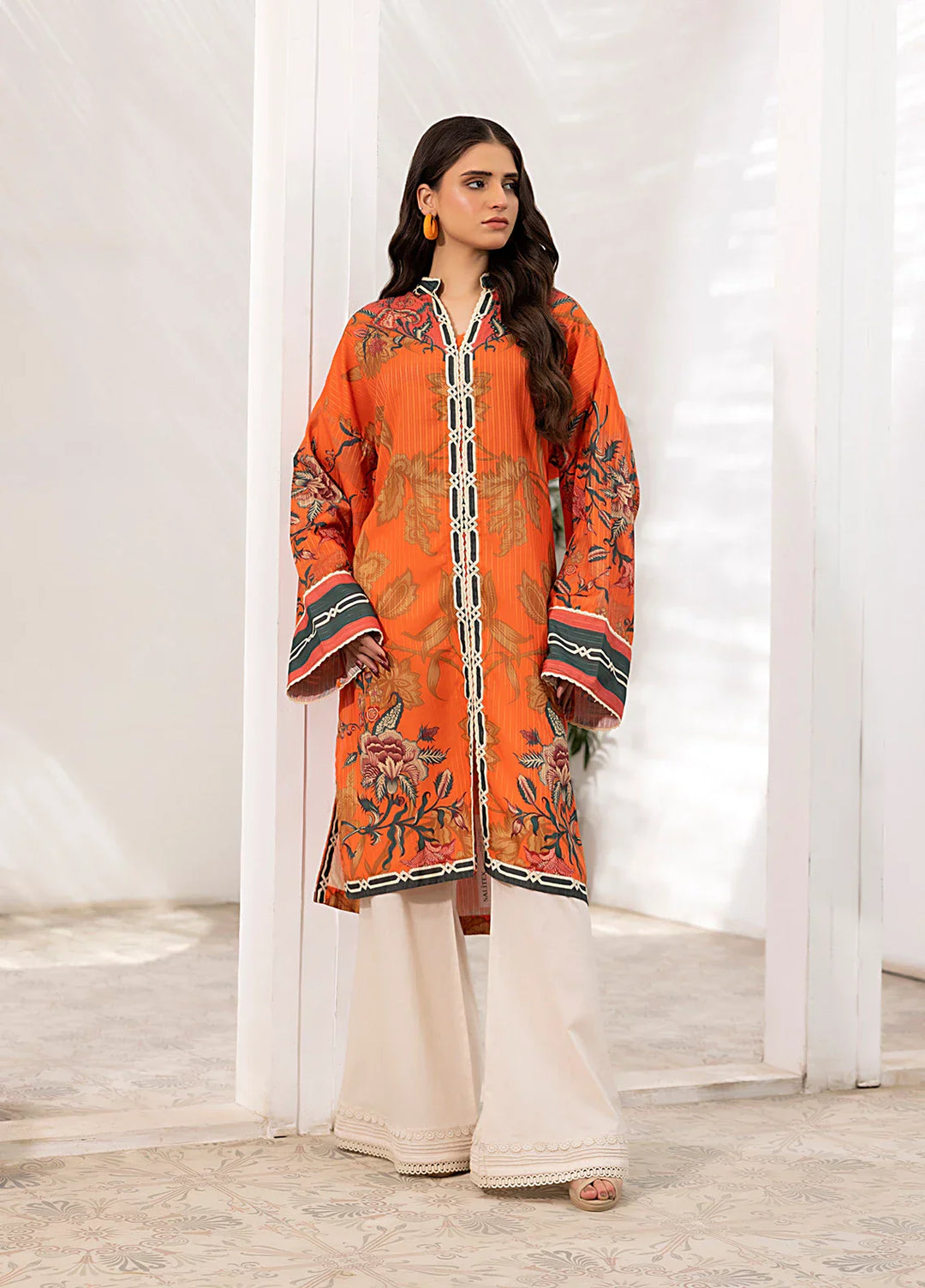 Salitex Women Printed Dobby 1 Piece Shirt SPW6AP013 - Summer Collection