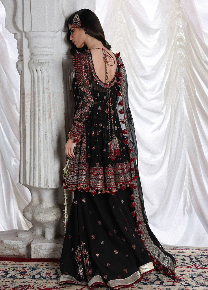 Hussain Rehar Unstitched Embroidered Chiffon 3 Piece Suit HR26UW D-835 Siyara - Wedding Collection