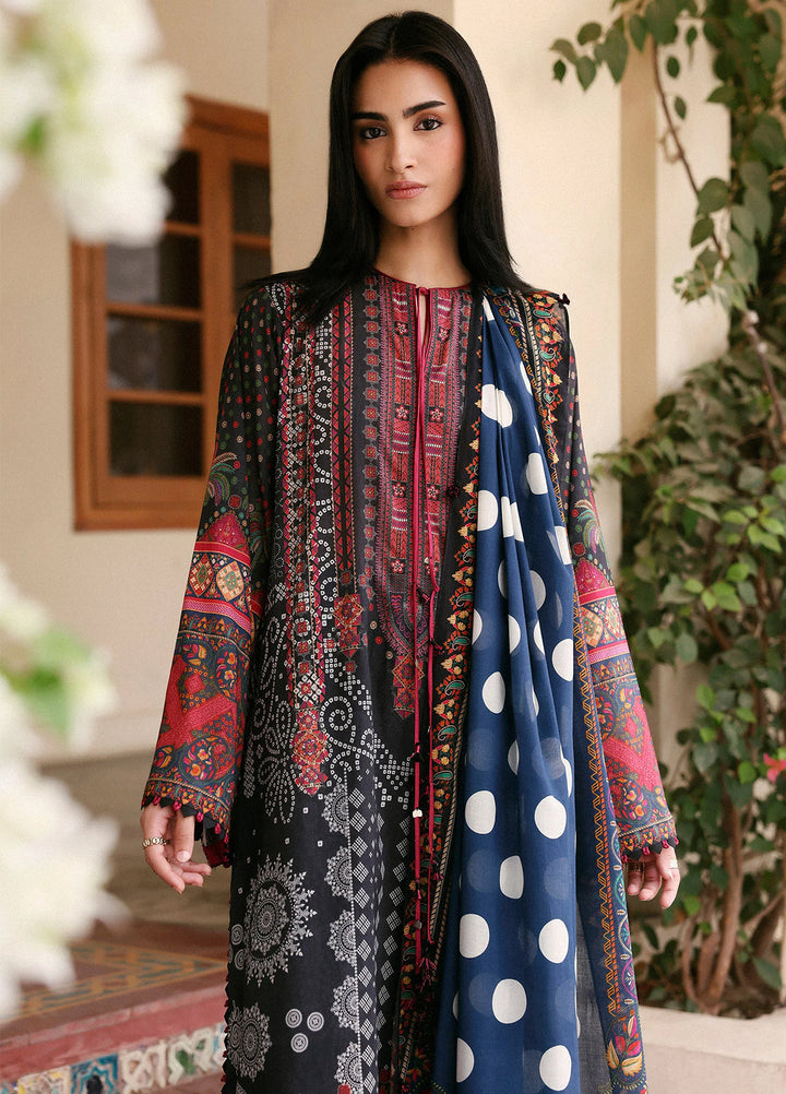 Amaya by Zaha Unstitched Printed Lawn 3 Piece Suit ZK26UAL Noira APL26-03 - Casual Collection