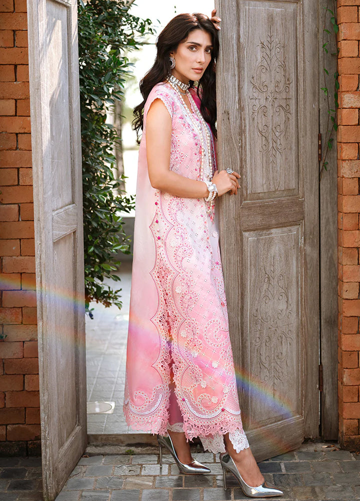 AMoi by Mushq Unstitched Embroidered Luxury Lawn 3 Piece Suit MU26AHL D-2 Silent Dreamer - Summer Collection