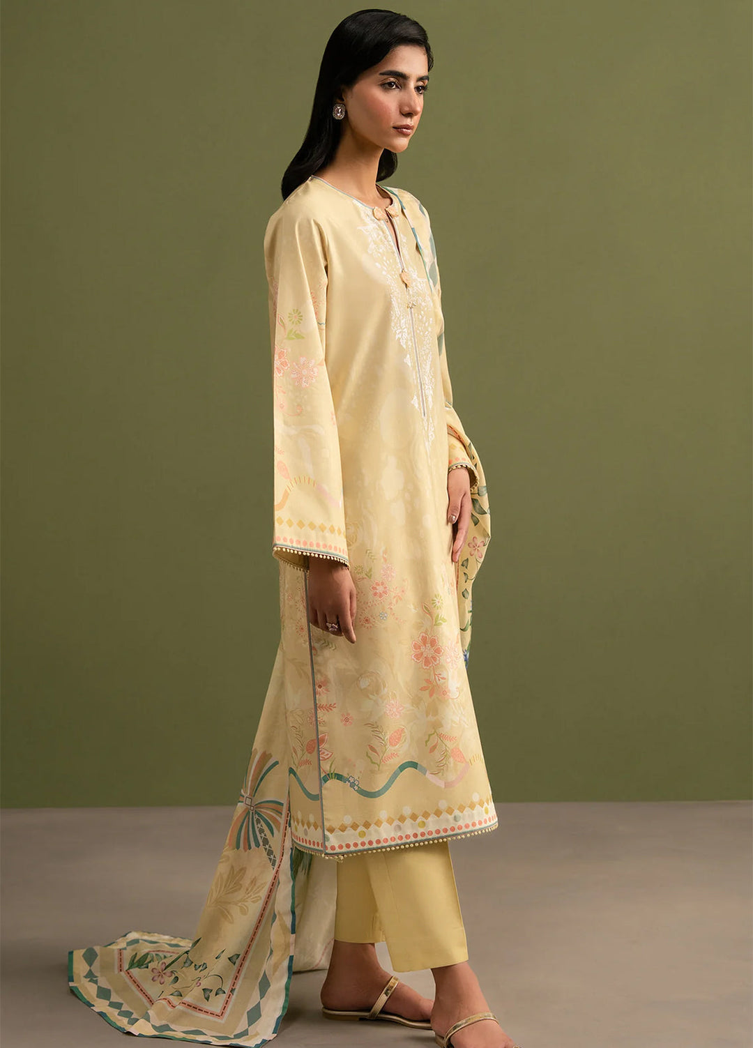 Afsanah by Seran Unstitched Embroidered Lawn 3 Piece Suit SN26UAL D-6 Sina - Summer Collection