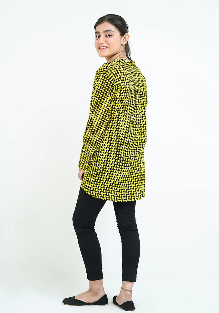 Ochre RTW Printed Linen Printed Top Girls 1 Piece OWT-488 - Summer Collection