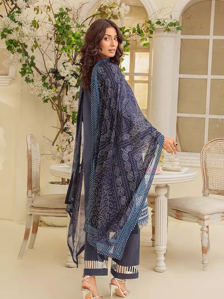 Salitex Unstitched Embroidered Cambric 3 Piece Suit UNS7MK007UT - Festive Collection