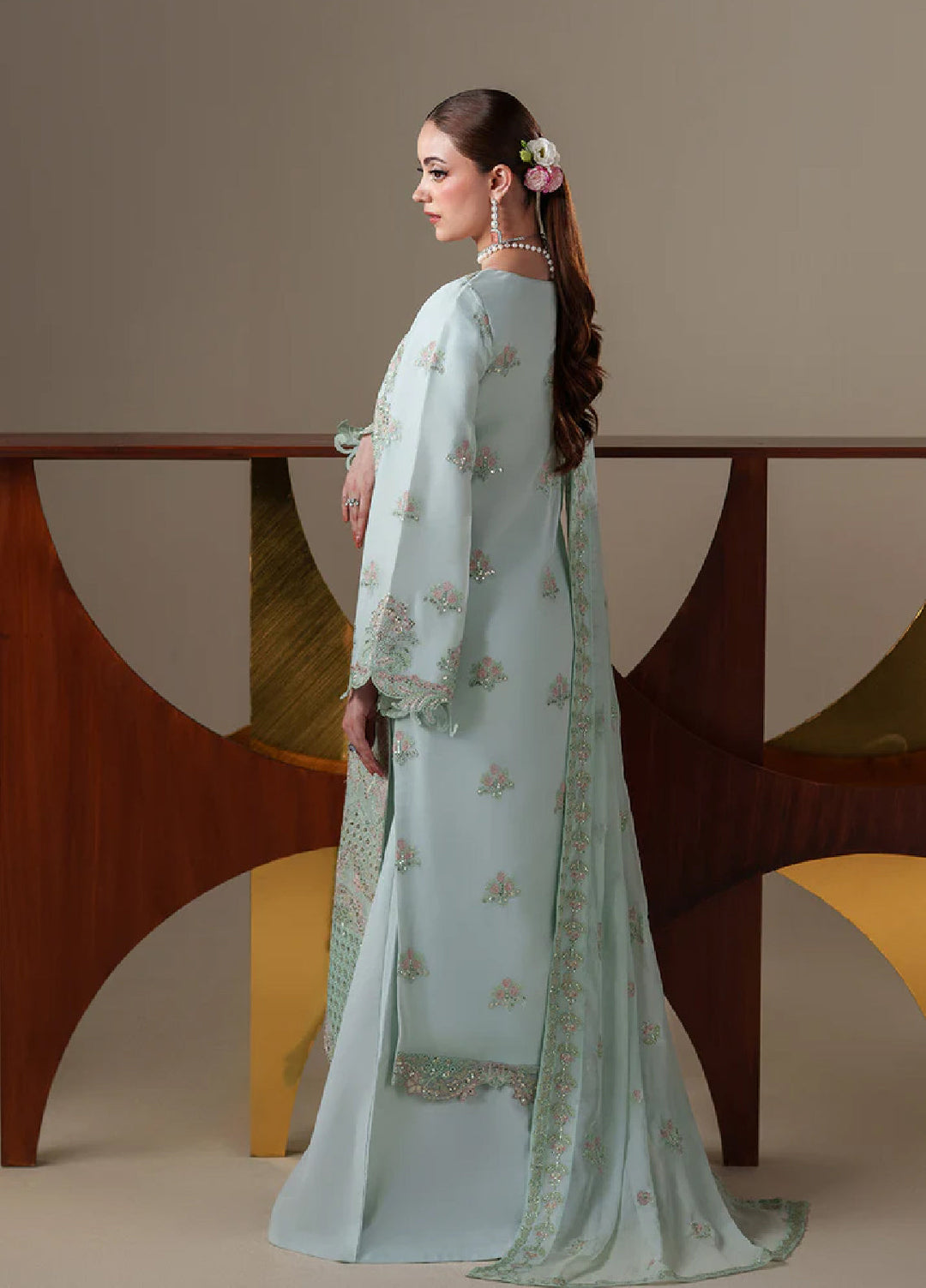 Nouvelle by Emaan Adeel Unstitched Embroidered Chiffon 3 Piece Suit EA26UNC Orla - Festive Collection