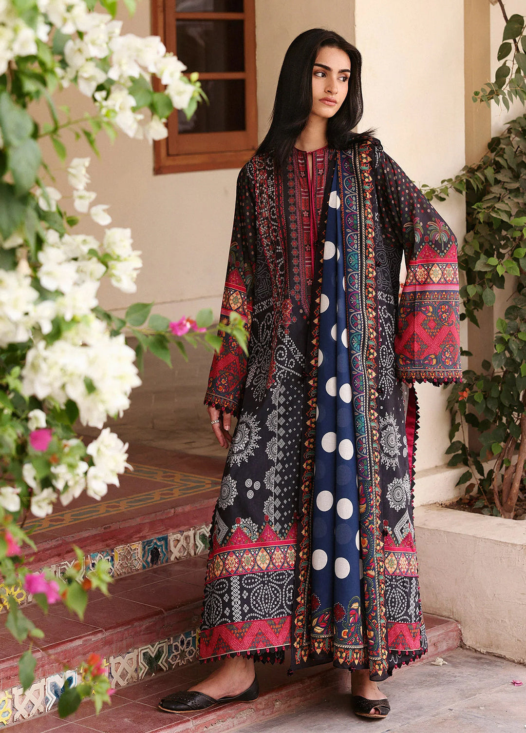 Amaya by Zaha Unstitched Printed Lawn 3 Piece Suit ZK26UAL Noira APL26-03 - Casual Collection