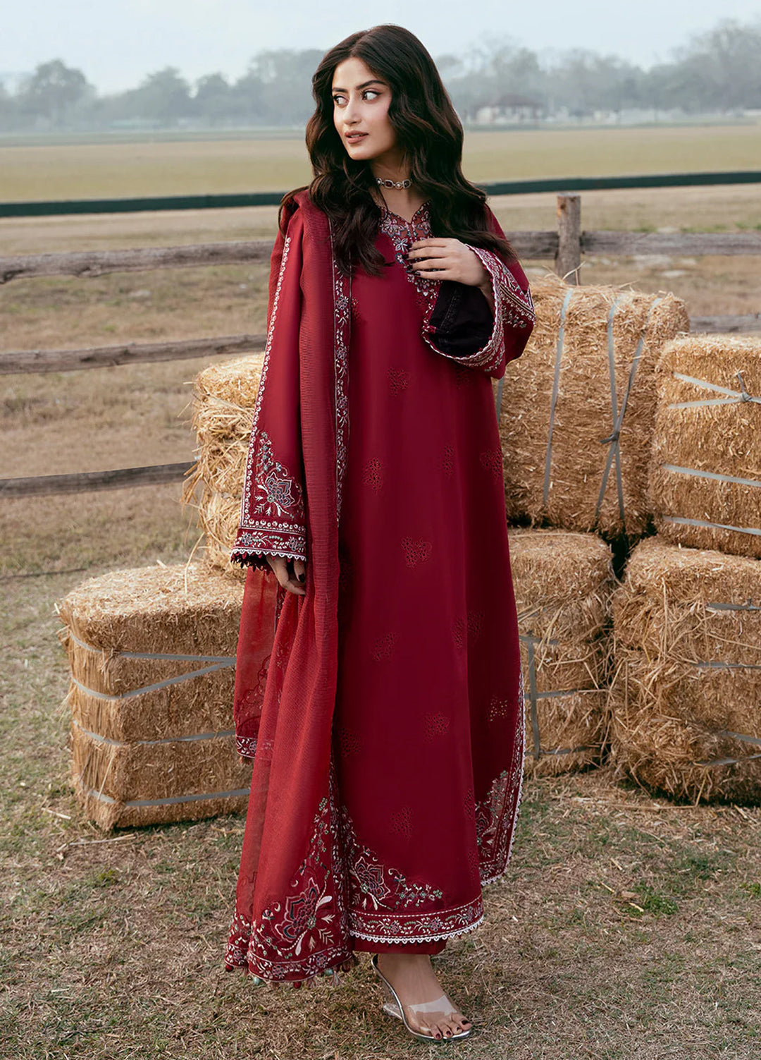 Mahveen by Izel Unstitched Embroidered Lawn 3 Piece Suit Bahaar - Eid Collection