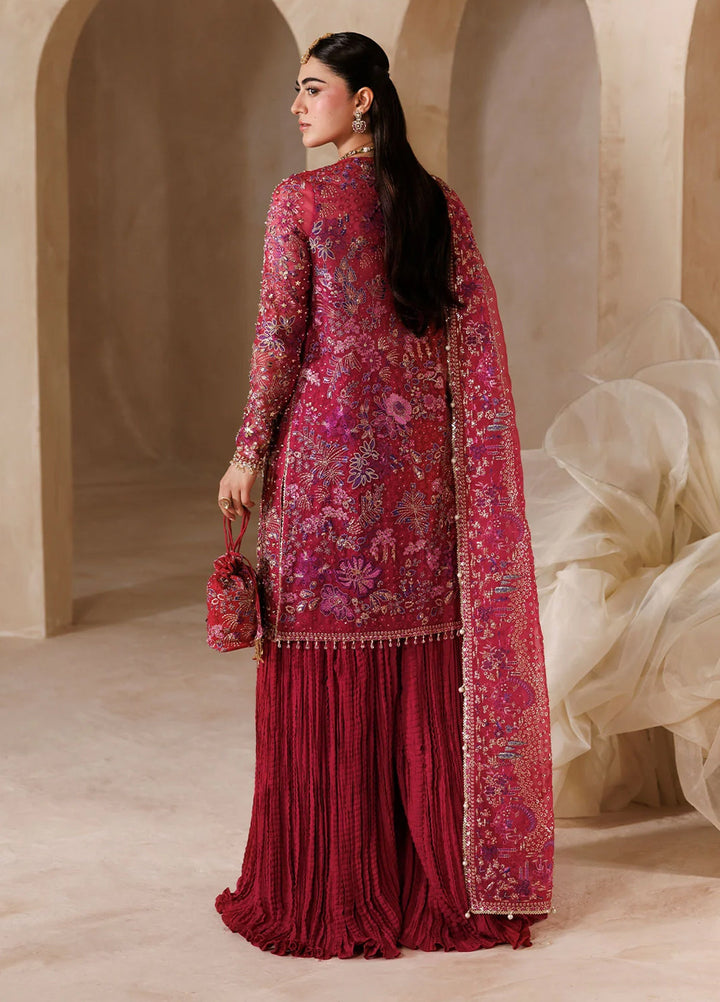 Sardinia Brides Unstitched Hand work Organza 3 Piece Suit SR26UB Rosannia 1808 - Wedding Collection