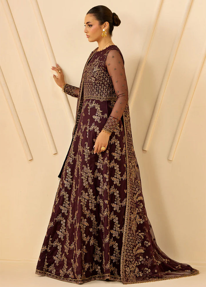 Riwayat by Zarif Unstitched Embroidered Net 4 Piece Suit ZR26URN ZRF-RC-07 BAZM - Festive Collection
