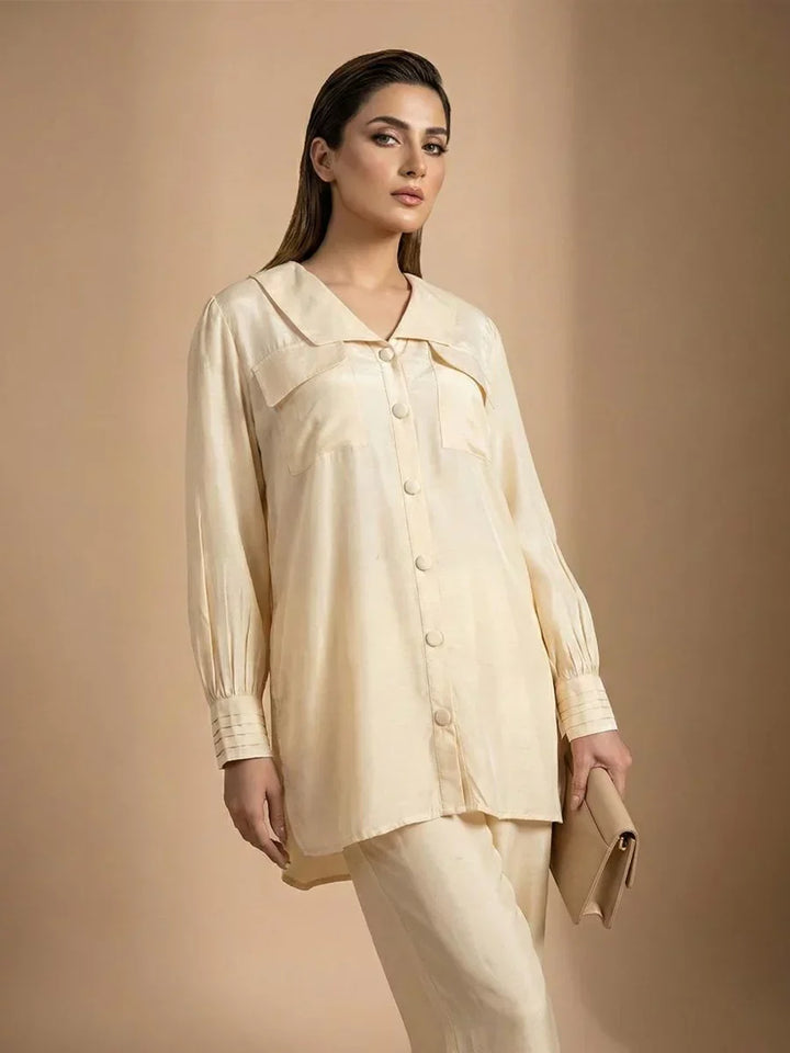 Salitex Women Solids Silk 2 Piece Suit WP7L2PBC051 - Summer Collection