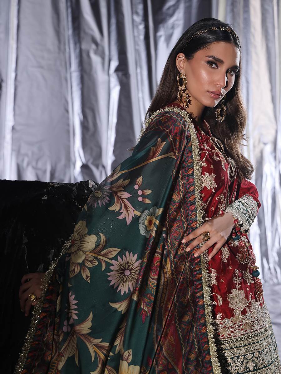 Salitex Women Unstitched Embroidered Yarn 3 Piece Suit WUS3LS24RO010 - Festive Collection