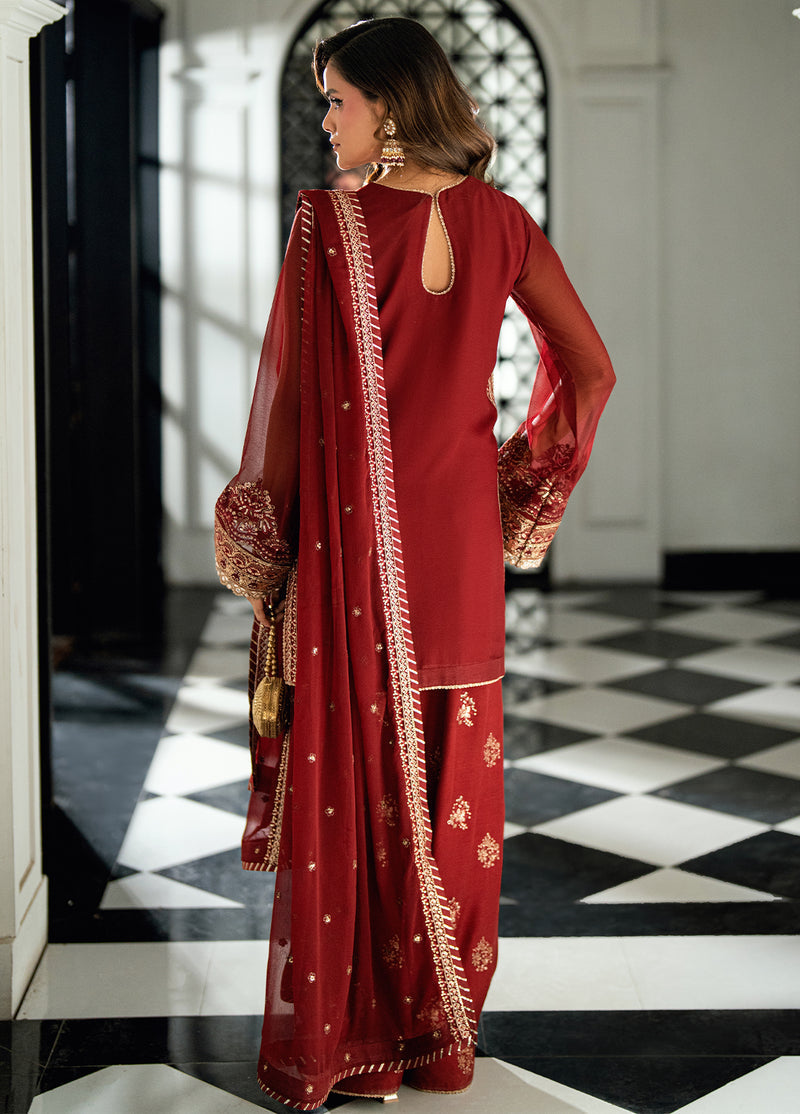 Maison d'or by Sahane RTW Embroidered Chiffon 3 Piece Suit CT 27009P Rue - Festive Collection