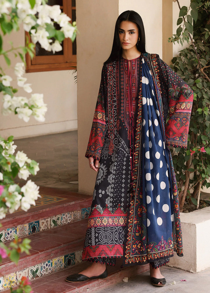Amaya by Zaha Unstitched Printed Lawn 3 Piece Suit ZK26UAL Noira APL26-03 - Casual Collection