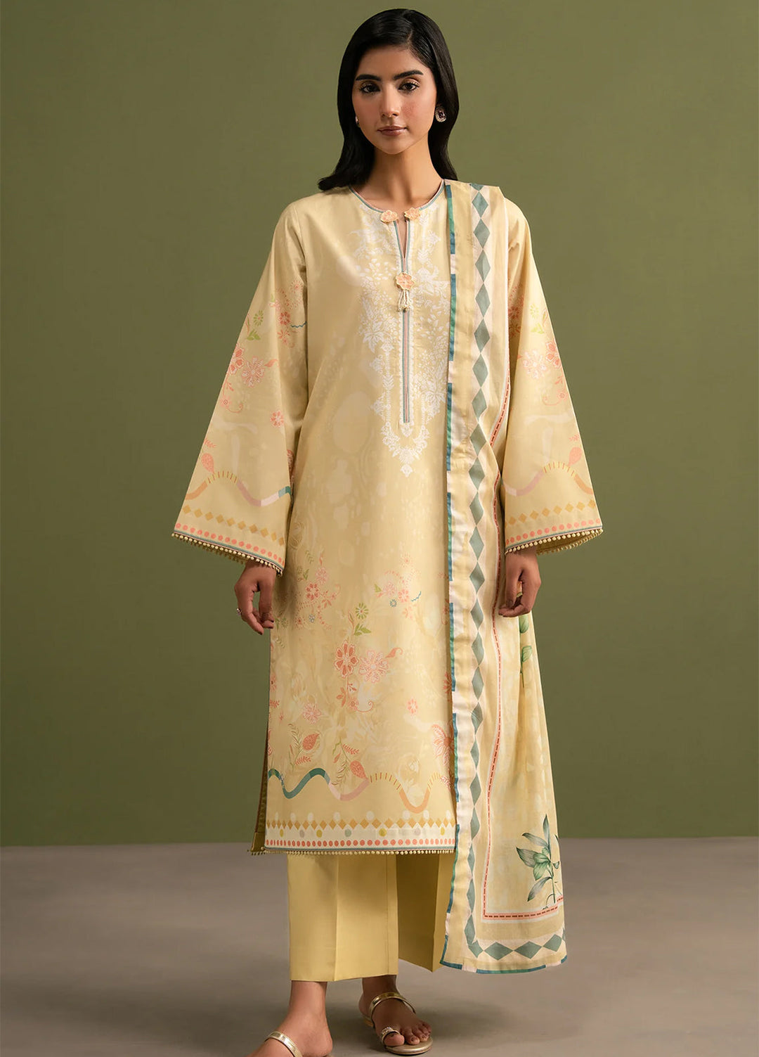 Afsanah by Seran Unstitched Embroidered Lawn 3 Piece Suit SN26UAL D-6 Sina - Summer Collection