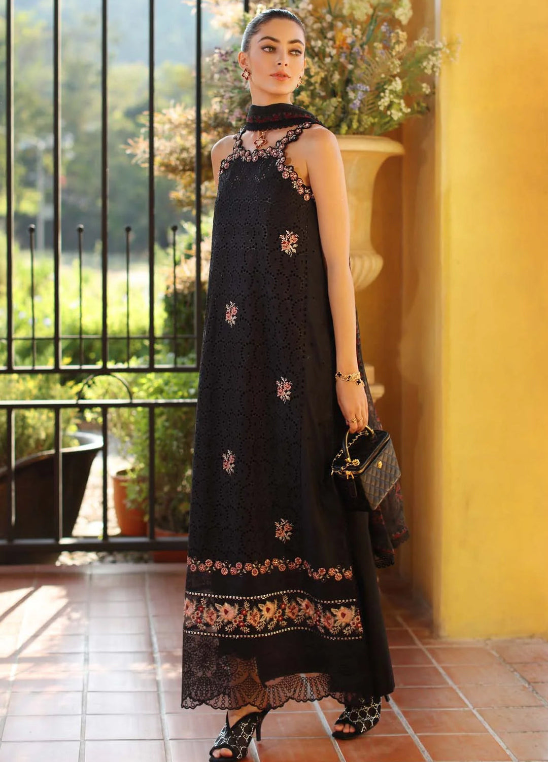 Noor by Saadia Asad Unstitched Embroidered Luxury Lawn 3 Piece Suit SA26UNL D5B-LUNAIRA - Eid Collection