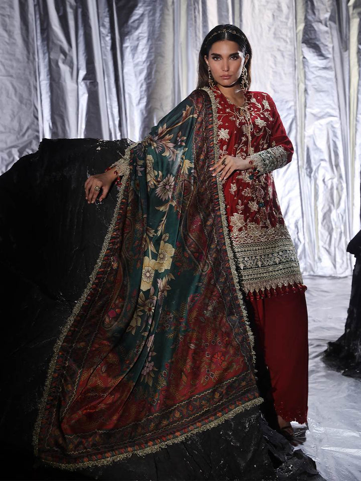 Salitex Women Unstitched Embroidered Yarn 3 Piece Suit WUS3LS24RO010 - Festive Collection