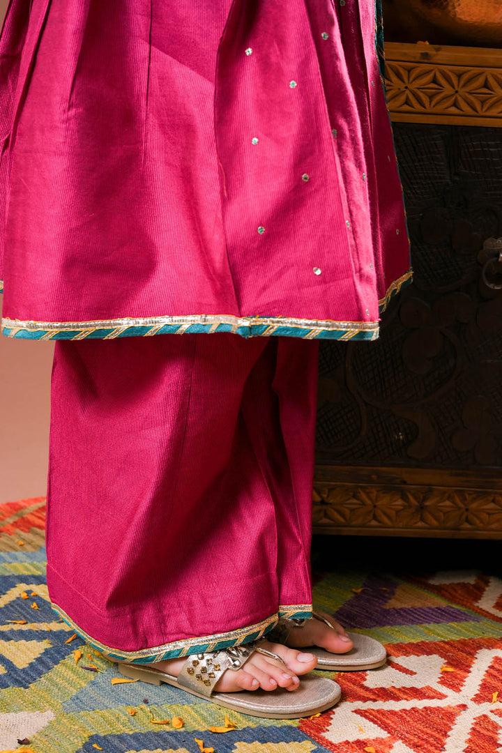 Senorita Girls RTW Embroidered Chambray 3 Piece Suit KDD-03234 Eid Collection