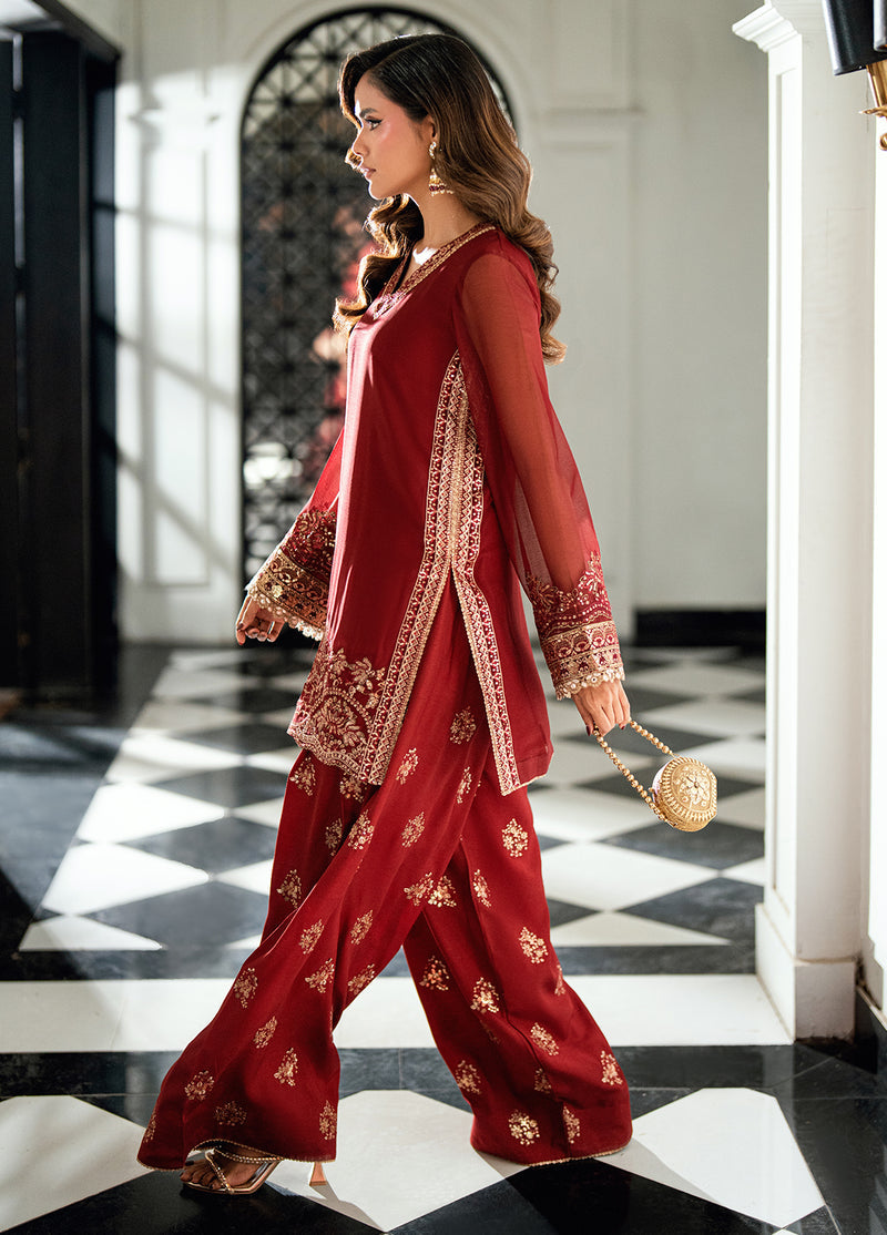 Maison d'or by Sahane RTW Embroidered Chiffon 3 Piece Suit CT 27009P Rue - Festive Collection