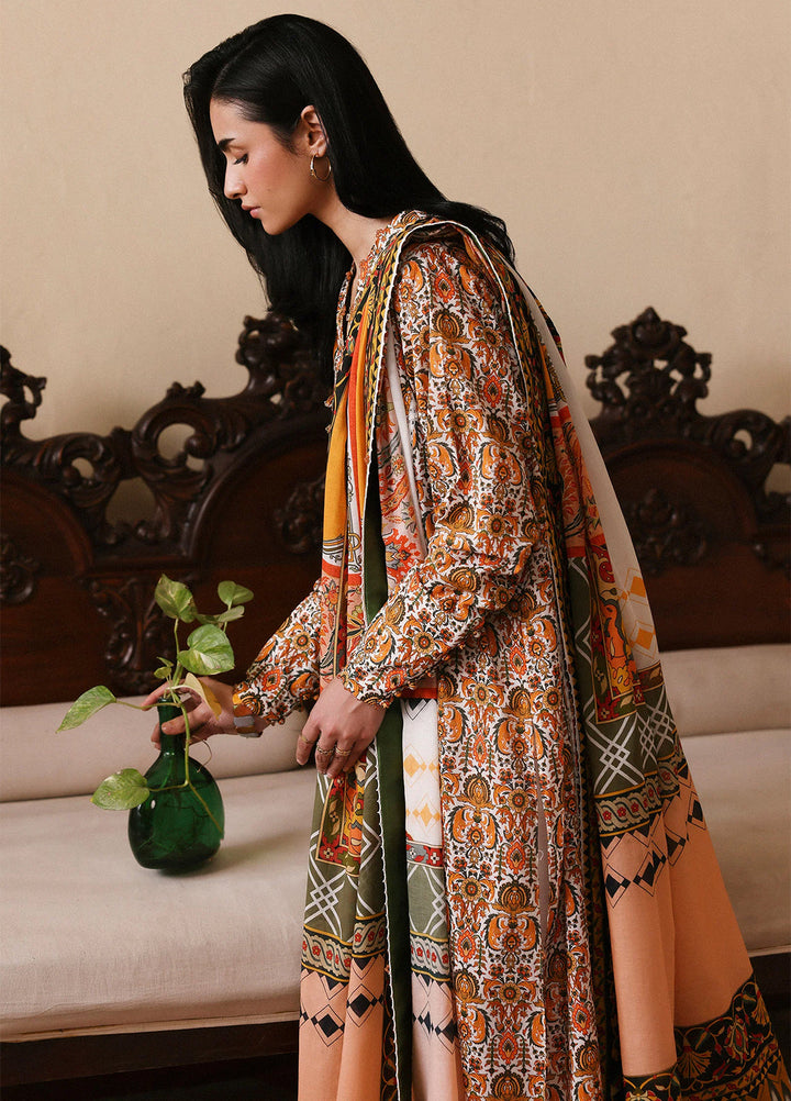 Amaya by Zaha Unstitched Printed Lawn 3 Piece Suit ZK26UAL Sahar APL26-05 - Casual Collection