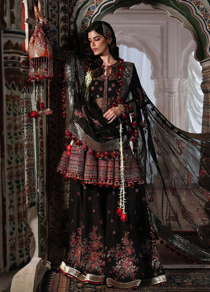 Hussain Rehar Unstitched Embroidered Chiffon 3 Piece Suit HR26UW D-835 Siyara - Wedding Collection