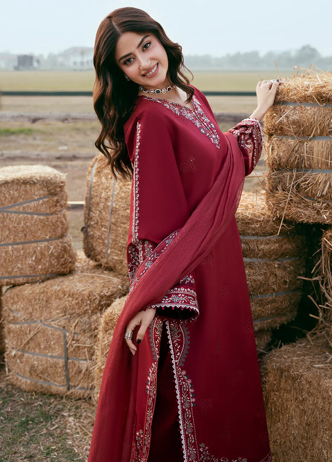 Mahveen by Izel Unstitched Embroidered Lawn 3 Piece Suit Bahaar - Eid Collection