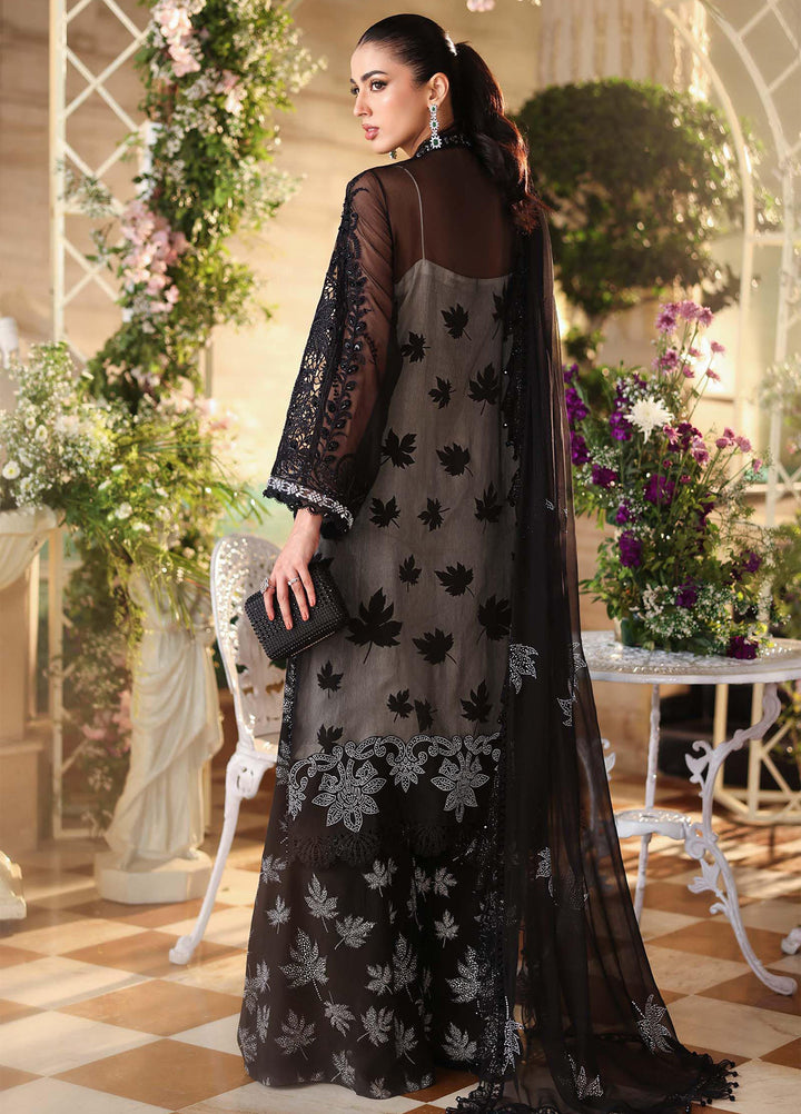 Maria B Unstitched Embroidered Chiffon 3 Piece Suit MB26UCF D1 - Festive Collection