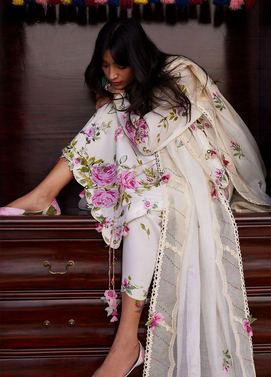 Meili by Zaha Unstitched Embroidered Lawn 3 Piece Suit ZK26UML ZL26-11B - Festive Collection