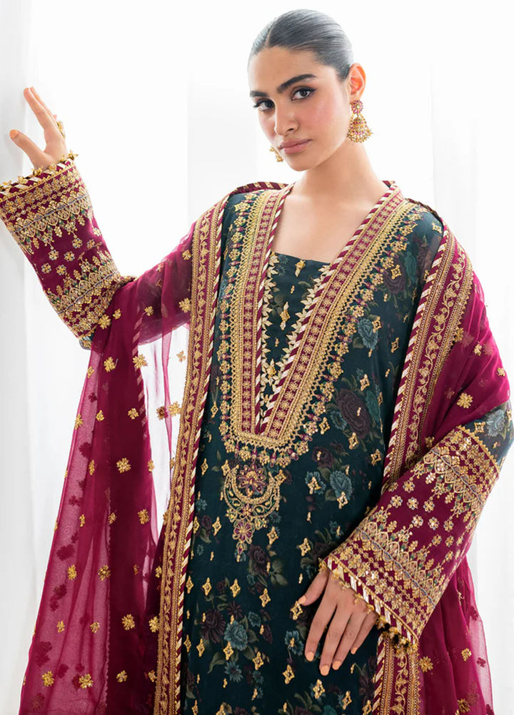 Baroque Embroidered Unstitched Chiffon 3 Piece Suits BQ25UF UF-689 - Festive Collection