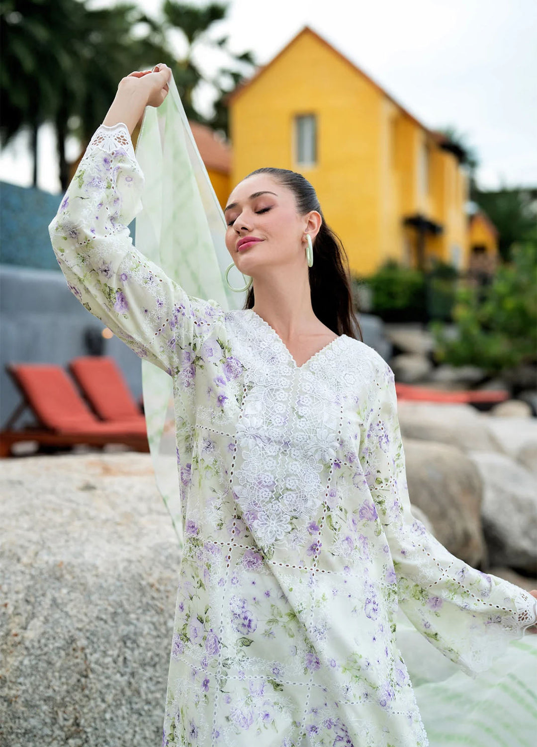 Xenia Formals Unstitched Embroidered Lawn 3 Piece Suit XE26ULS D-04 Navya - Summer Collection