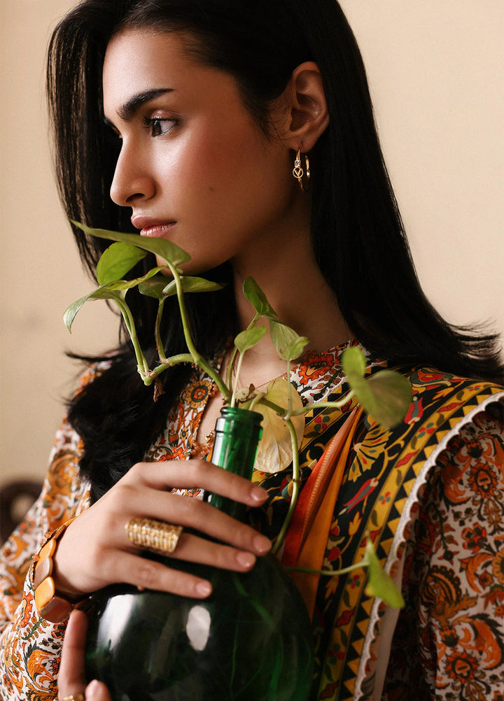 Amaya by Zaha Unstitched Printed Lawn 3 Piece Suit ZK26UAL Sahar APL26-05 - Casual Collection