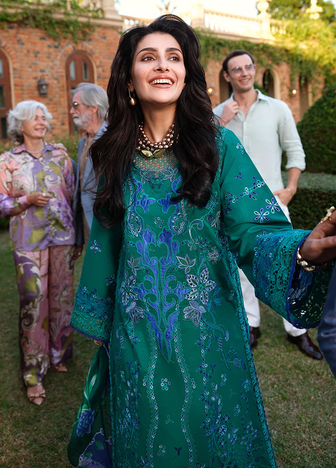 AMoi by Mushq Unstitched Embroidered Luxury Lawn 3 Piece Suit MU26AHL D-4 Blooming Romance - Summer Collection