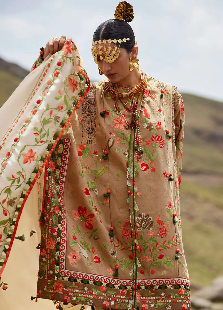 Kashmee Legacy by Elan Unstitched Embroidered Jacquard Lawn 3 Piece Suit EL26ULKL Zérin EL26-12B - Festive Collection