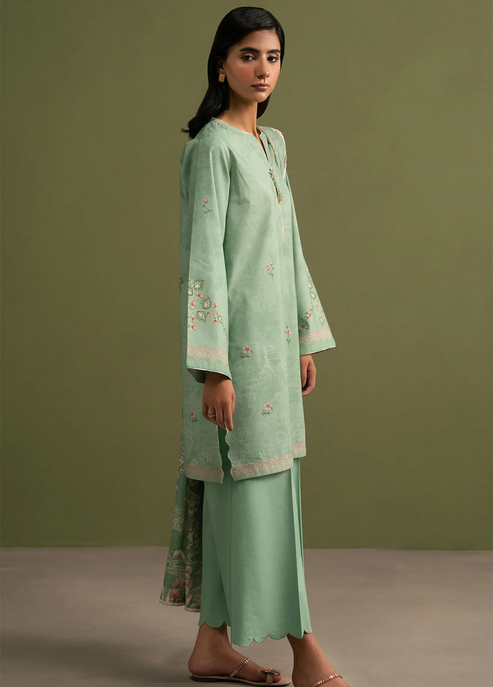 Seran Essentials Unstitched Printed Lawn 3 Piece Suit SN26UEL Sorell D-07 - Summer Collection