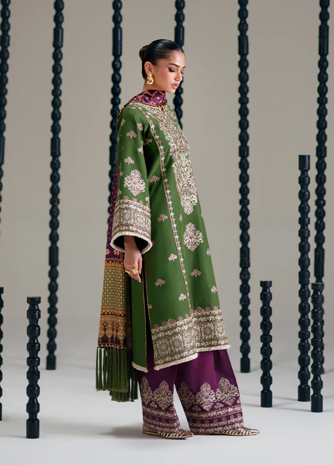Amour by Bin Ilyas Unstitched Embroidered Lawn 3 Piece Suit BI26ULA 183B - Festive Collection