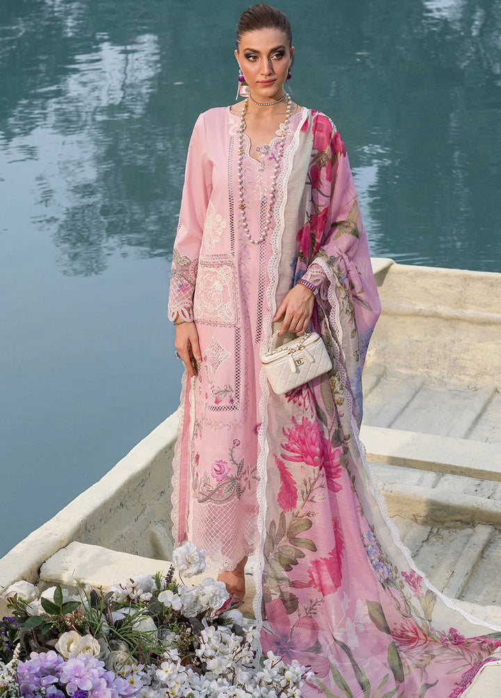 Bloom by Saira Shakira Unstitched Embroidered Lawn 3 Piece Suit SSR26ULB IRIS-08B - Eid Collection