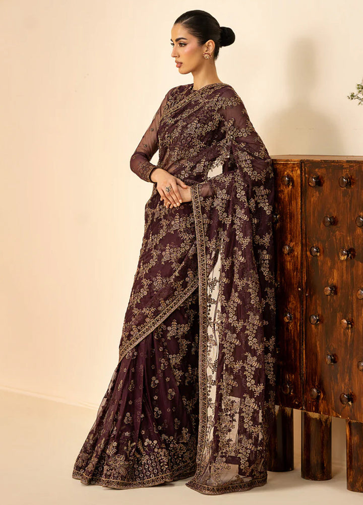 Riwayat by Zarif Unstitched Embroidered Net 4 Piece Suit ZR26URN ZRF-RC-07 BAZM - Festive Collection
