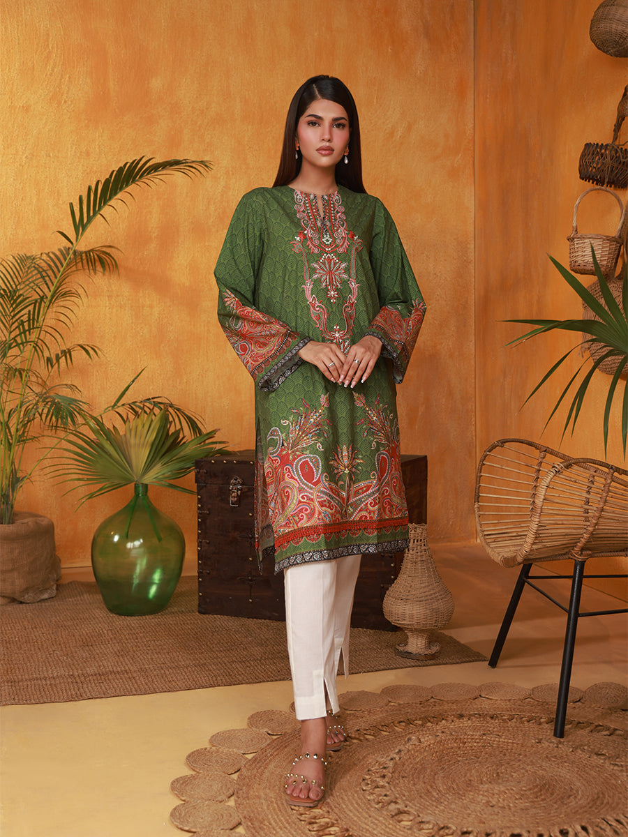 Salitex Women Embroidered Cambric 1 Piece Shirt WRTKBA24AL90 - Winter Collection