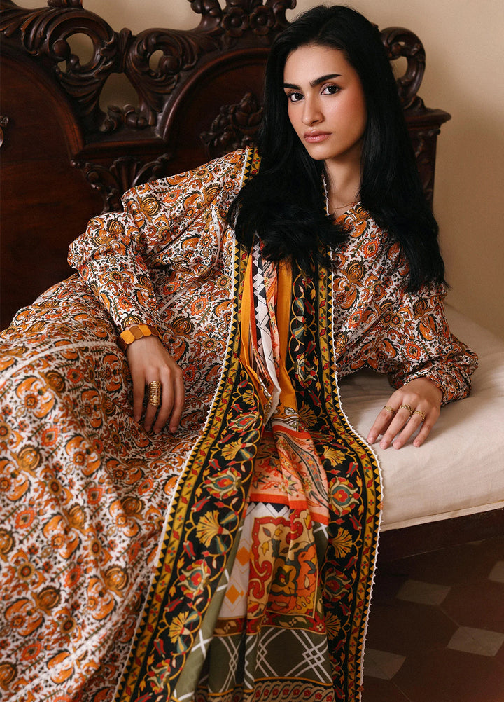 Amaya by Zaha Unstitched Printed Lawn 3 Piece Suit ZK26UAL Sahar APL26-05 - Casual Collection