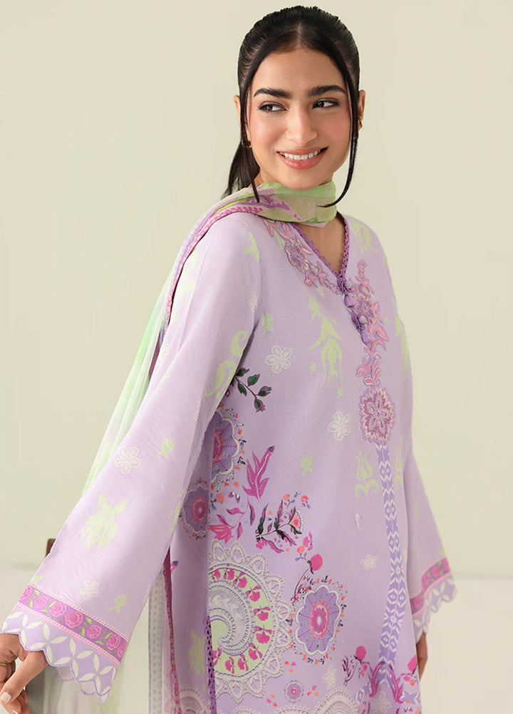 Rosette by Roheenaz Unstitched Lawn Embroidered 3 Piece Suit RNZ26UR Azure Days-3A - Summer Collection