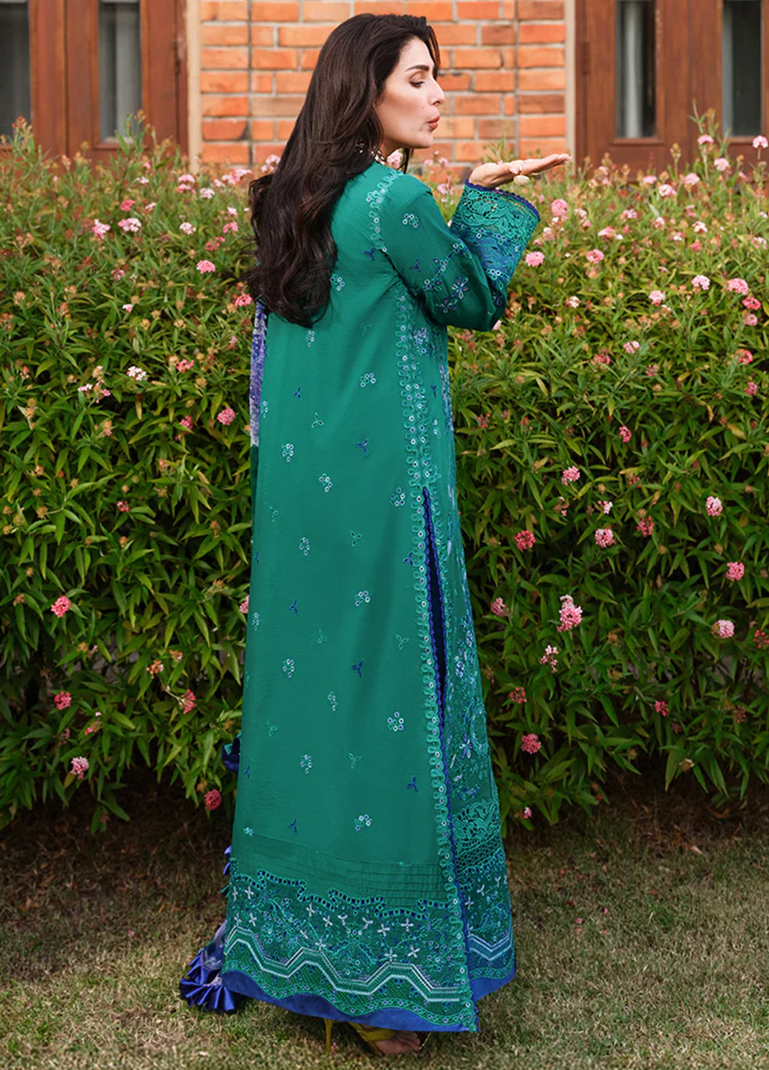 AMoi by Mushq Unstitched Embroidered Luxury Lawn 3 Piece Suit MU26AHL D-4 Blooming Romance - Summer Collection