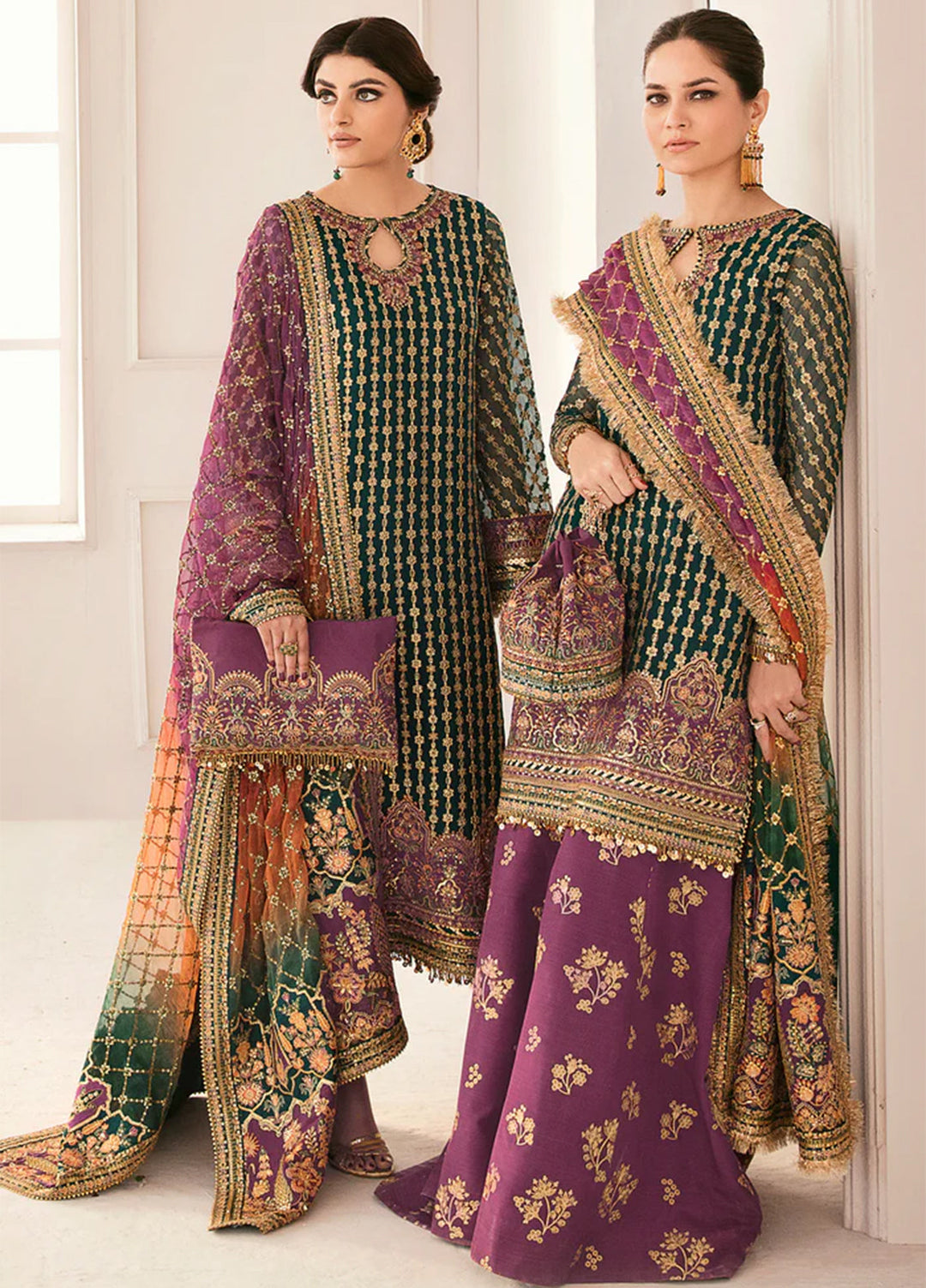 Chantelle by Baroque Unstitched Embroidered Chiffon 3 Piece Suit BQ26UFC BQU-CH11-D06 - Festive Collection