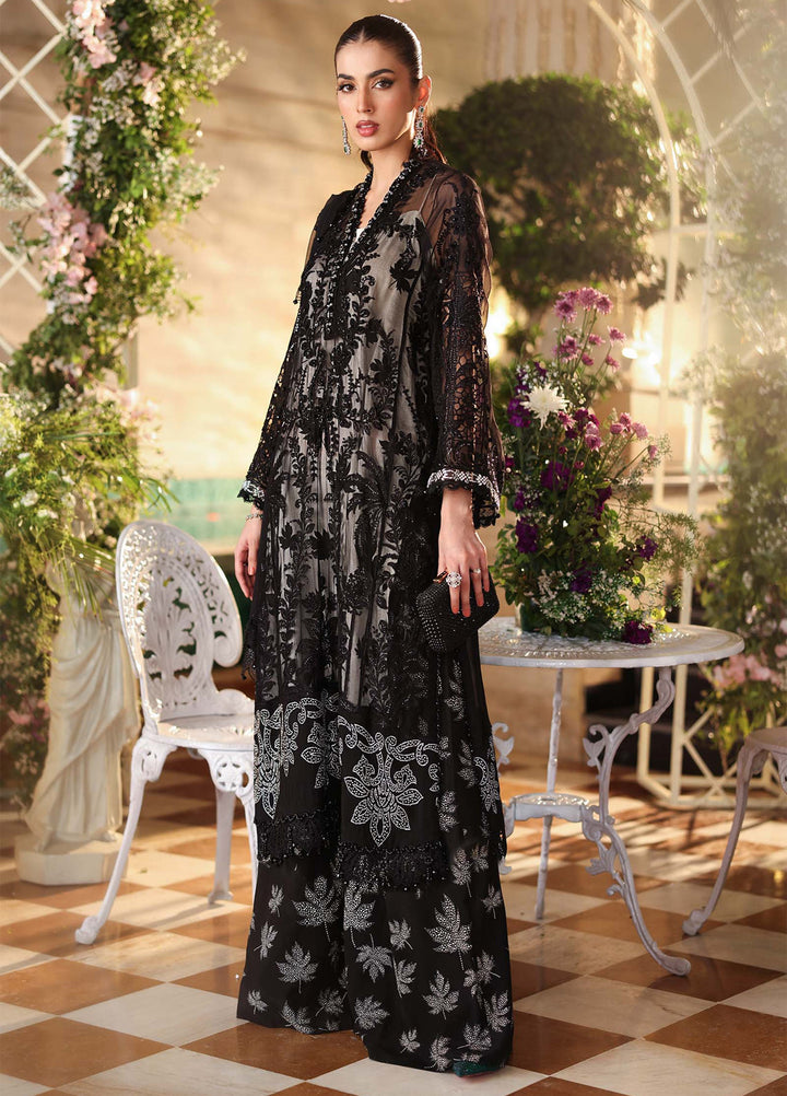 Maria B Unstitched Embroidered Chiffon 3 Piece Suit MB26UCF D1 - Festive Collection